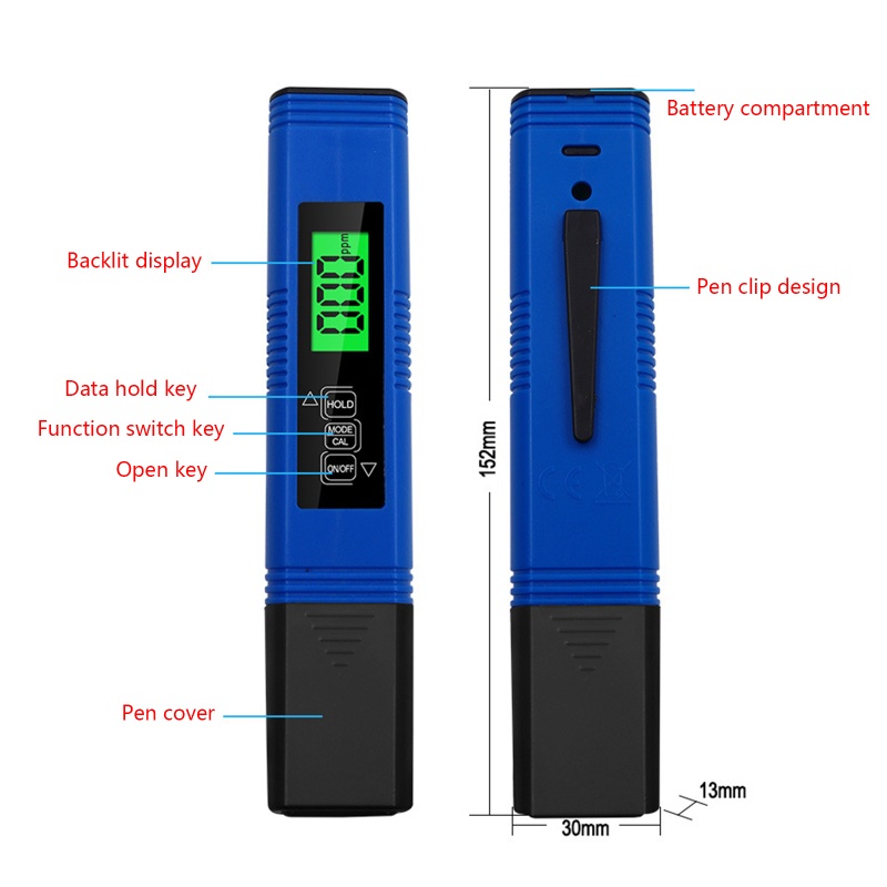 Máy Đo Nhiệt Độ Nước Kỹ Thuật Số 3 Trong 1 Chuyên Nghiệp