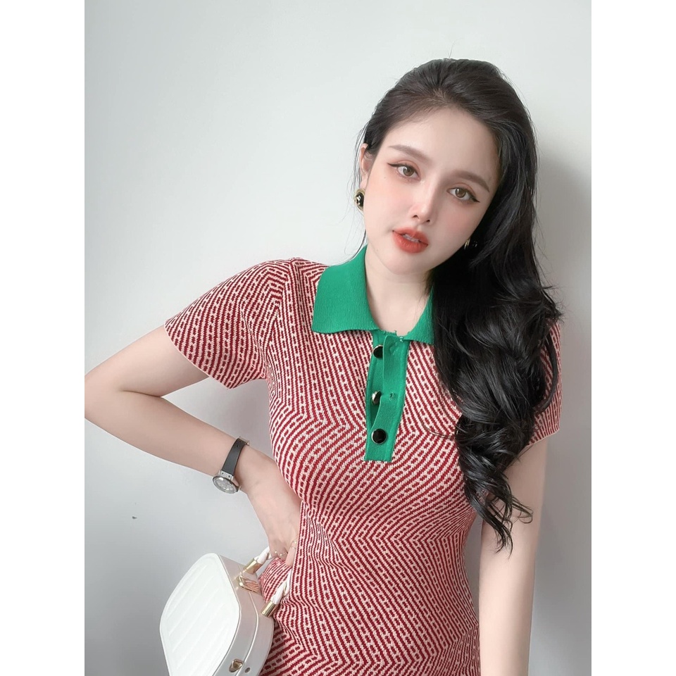 Đầm Body Họa tiết dễ thương thun gân mềm mịn