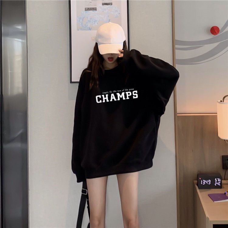 Áo sweater nỉ bông unisex CHAMPE H18