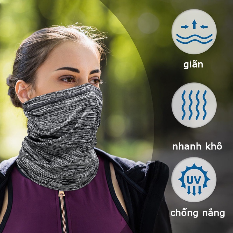 Khăn bịt mặt chống nắng đa năng thoáng khí bảo vệ cho đi xe máy và xe đạp sử dụng 4 mùa