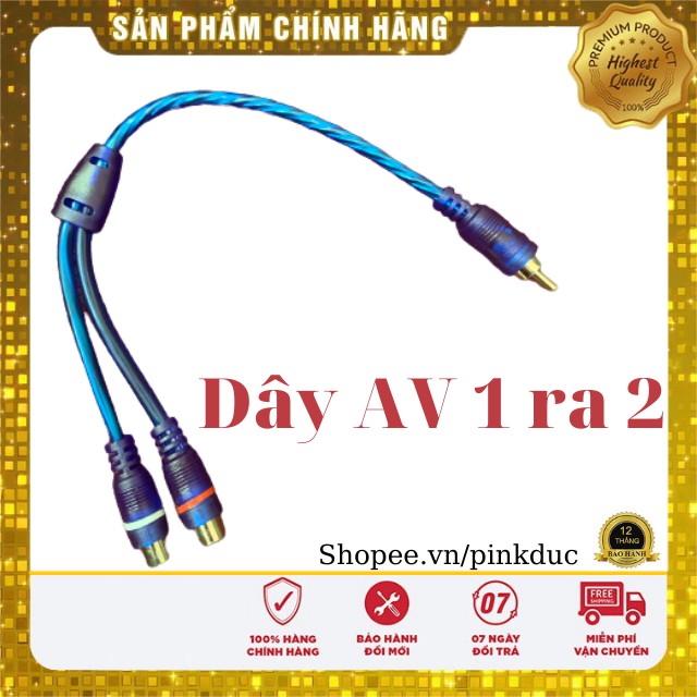 Dây Chia AV 1 Đực Ra 2 Cái Hàng Chất Lượng Cao, Dây Hoa Sen AV 1 In 2 Out