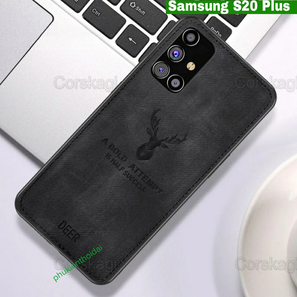 Ốp lưng Samsung S20 Plus FREESHIP Từ 50k vân vải hình hươu nai cao cấp