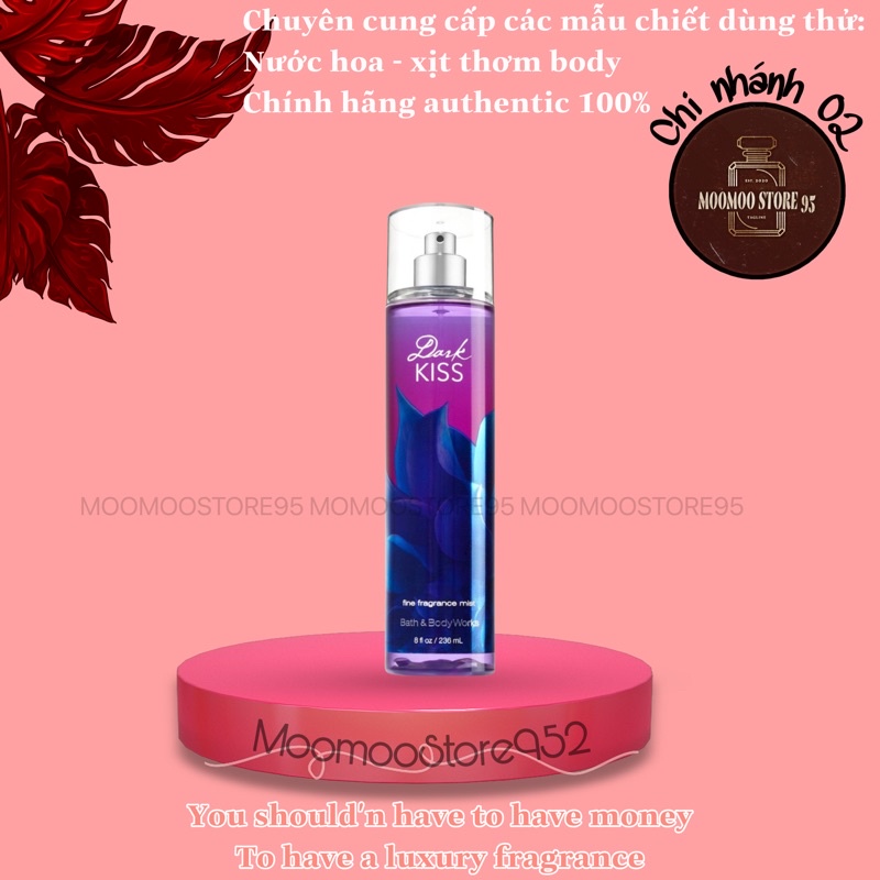 Xịt thơm Dark Kiss Fine Fragrance Mist Bath and Body Works 250ml ᵐᵒᵒˢᵗᵒʳᵉ⁶⁹⁶⁹🌿