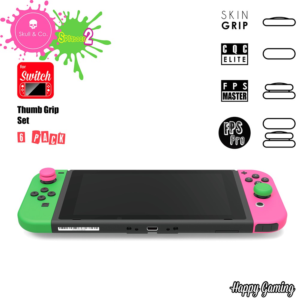 Bộ 6 núm bọc analog cao cấp hãng Skull & Co cho Joy-Con - Nintendo Switch / Lite