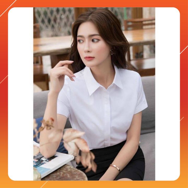 Áo Cộc Trắng EVA, vải chống nhăn, form ôm vừa phải | BigBuy360 - bigbuy360.vn