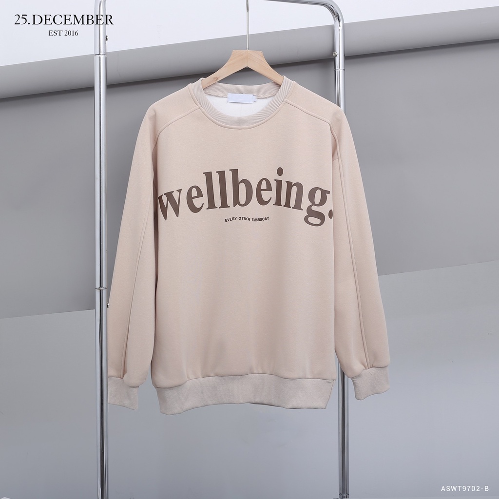 Áo Sweater Wellbeing chất nỉ dầy đẹp - 25.December mã ASWT9702 | BigBuy360 - bigbuy360.vn