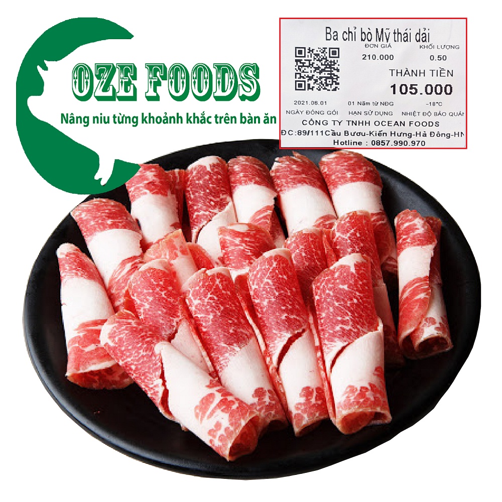 Thịt ba chỉ bò Mỹ hàng Công ty Chỉ giao tại Hà Nội