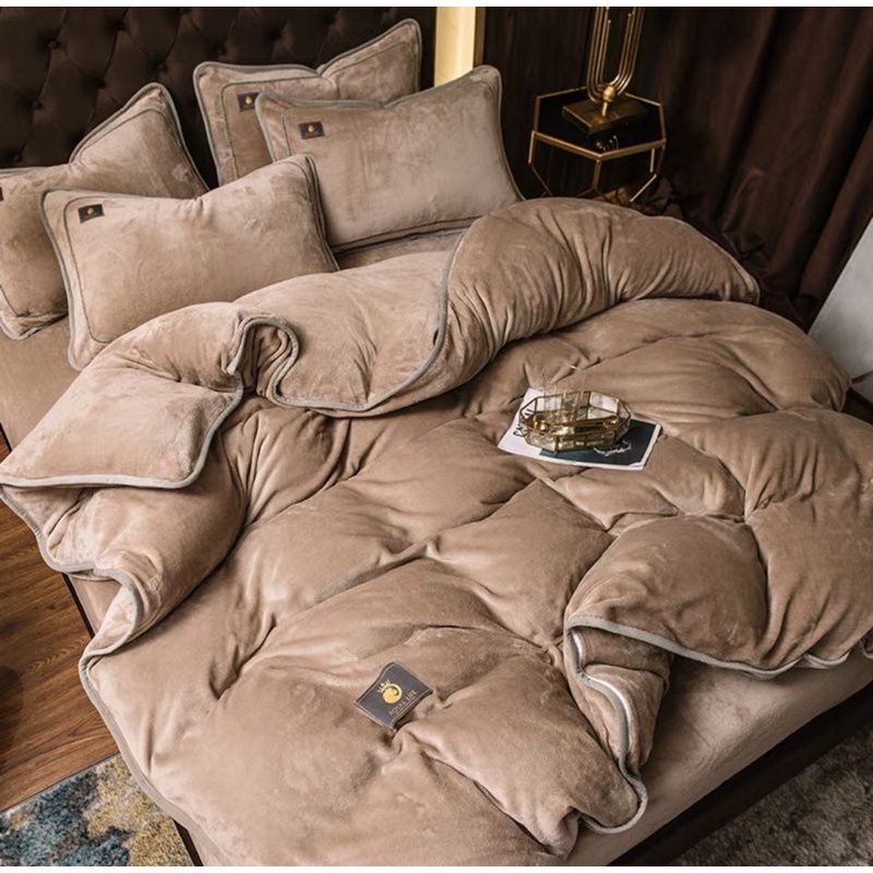 Set chăn ga Nỉ nhung màu ROYAL