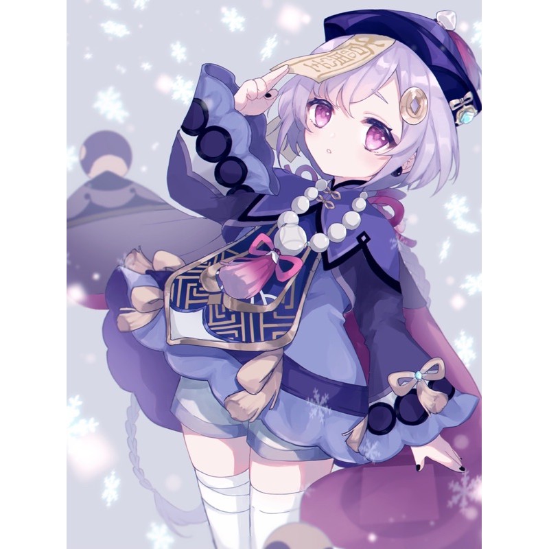 3-5 poster a4 qiqi genshin impact /tranh ảnh anime genshin impact