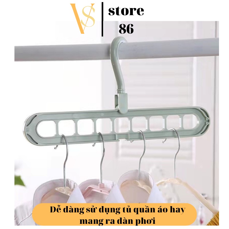 Móc treo quần áo thông minh 9 lỗ - Móc treo quần áo đa năng tiết kiệm diện tích (MT9L)