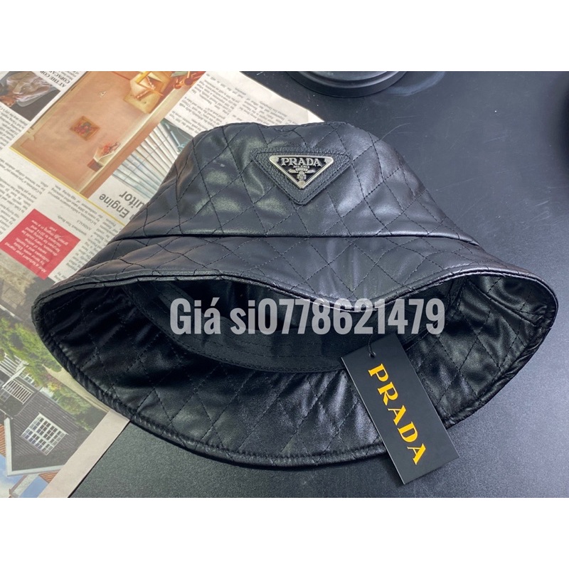 Nón bucket da mềm xịn - mũ vành cụp vnxk thêu chữ L - V full tem thời trang hàn quốc