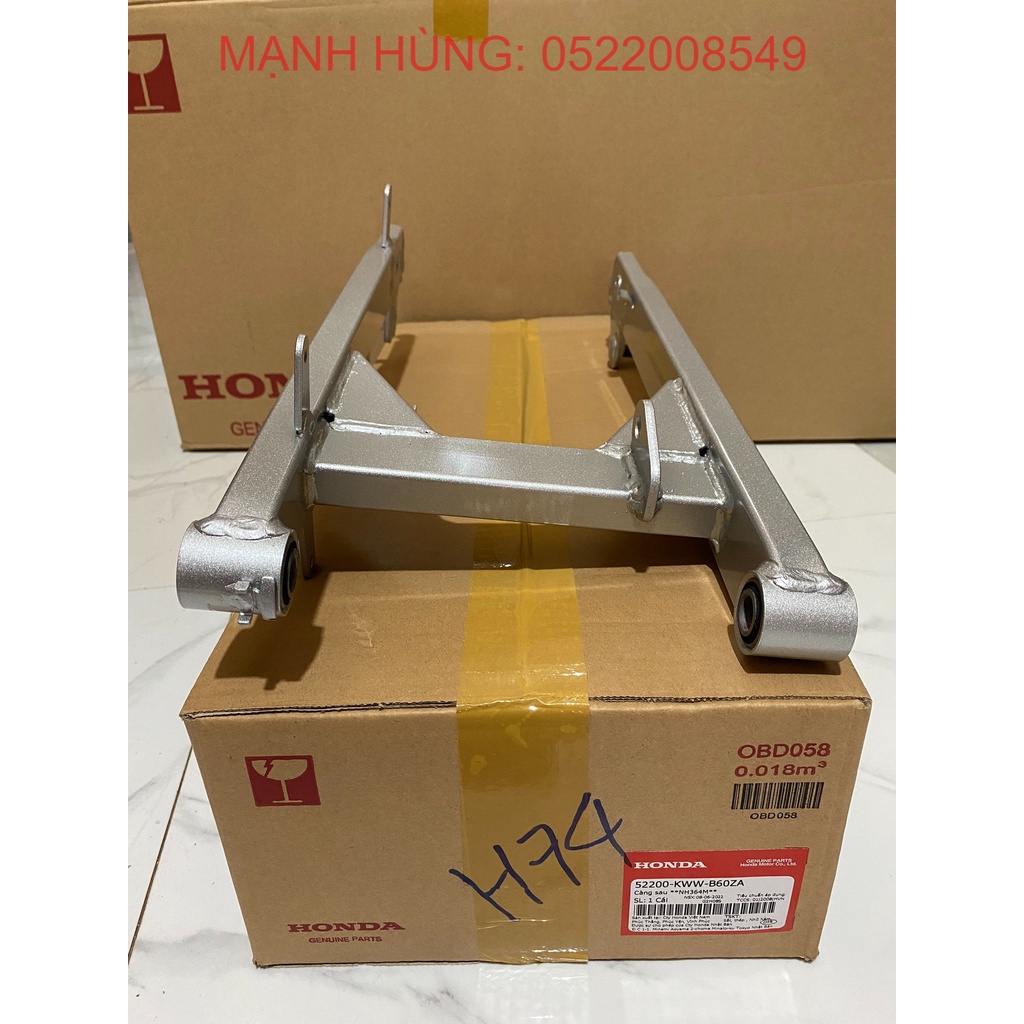 Bộ càng sau - gấp sau HONDA WAVE S110 màu Bạc. 52200KWWB60ZA