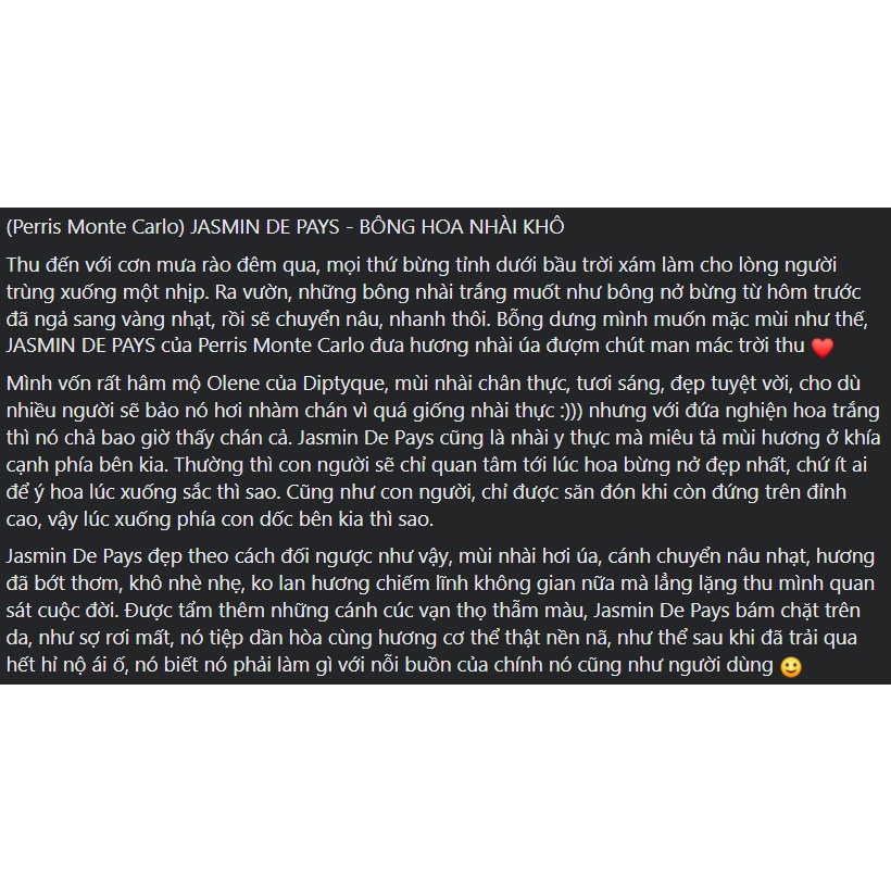 Bi K Shop - Nước hoa Jasmin De Pay.s Perris Monte Carlo