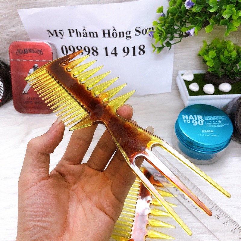 Lược xương cá tạo kiểu tóc nam , lược răng thưa xương cá tạo kiểu Texture - Trifica Comb Chính Hãng