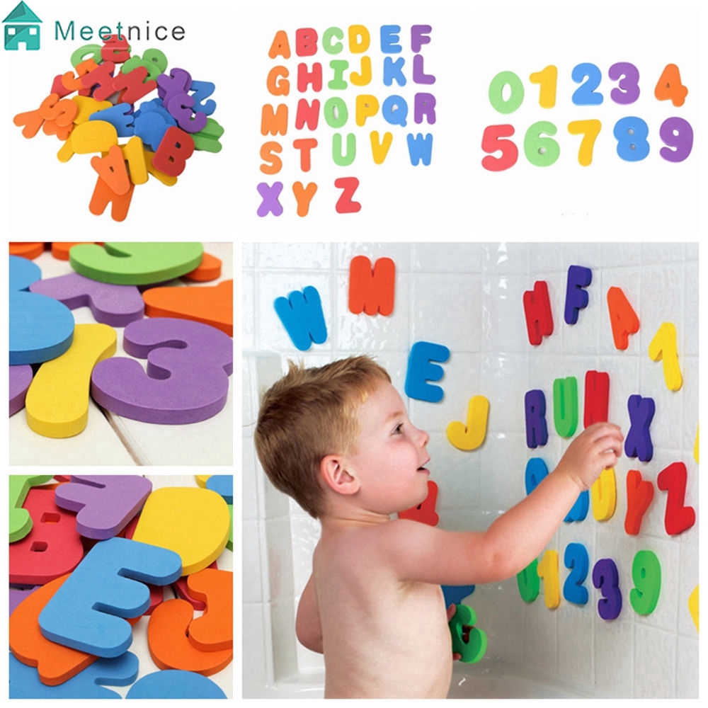 Set 36 miếng xốp chữ cái và số cho bé chơi khi tắm