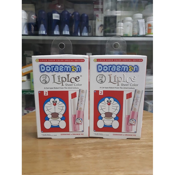 Son Dưỡng Có Màu Doraemon x LipIce Sheer Color Hồng Cam