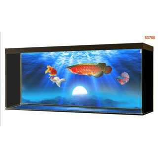 Tranh 3D dán bể cá cảnh 120cm*60cm có keo sẵn
