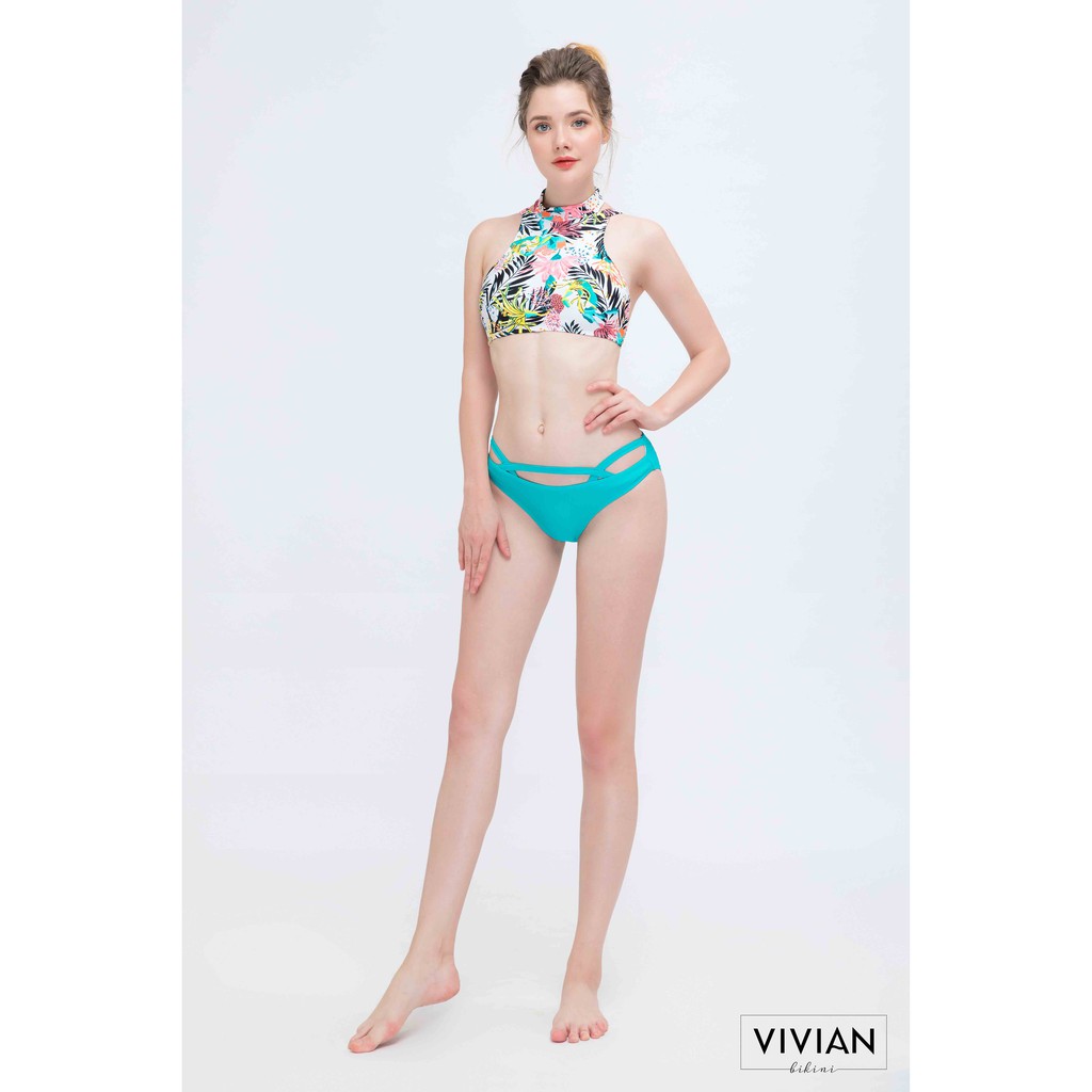 Quần bơi lẻ BIKINI PASSPORT dạng tam giác phối dây cách điệu - Xanh ngọc-VS082_TU | BigBuy360 - bigbuy360.vn
