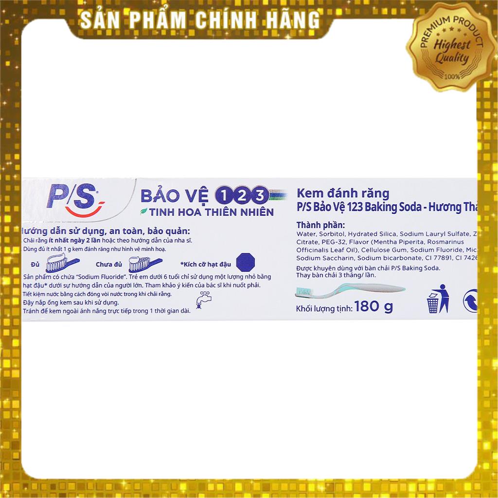 (Mới) Kem Đánh Răng P/S Bảo Vệ 123 Banking Soda - Hương Thảo 180g