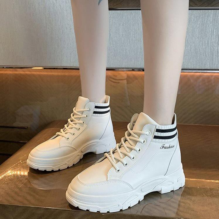 Giày Boots Nữ, Giày Nữ Cổ Cao Độn Đế Cao 3 Cm Chất Len Mềm Và Cá Tính Dáng Ôm Chân Thoải Mái Minhtushoes Giày Cao Cấp Nu | BigBuy360 - bigbuy360.vn