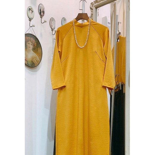 Set Áo dài Rosemary tây thi vàng đậm