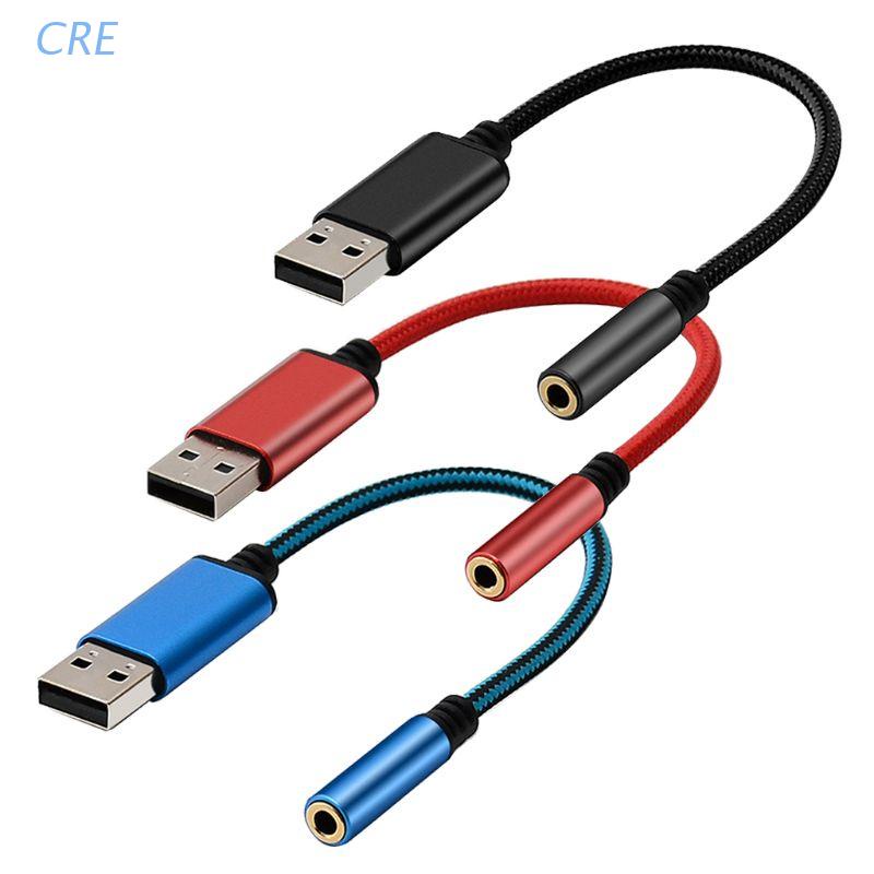 Cáp Chuyển Đổi Âm Thanh Usb Sang 3.5mm Dài 0.2m / 1m 2 Trong 1 Cho Tai Nghe Apple