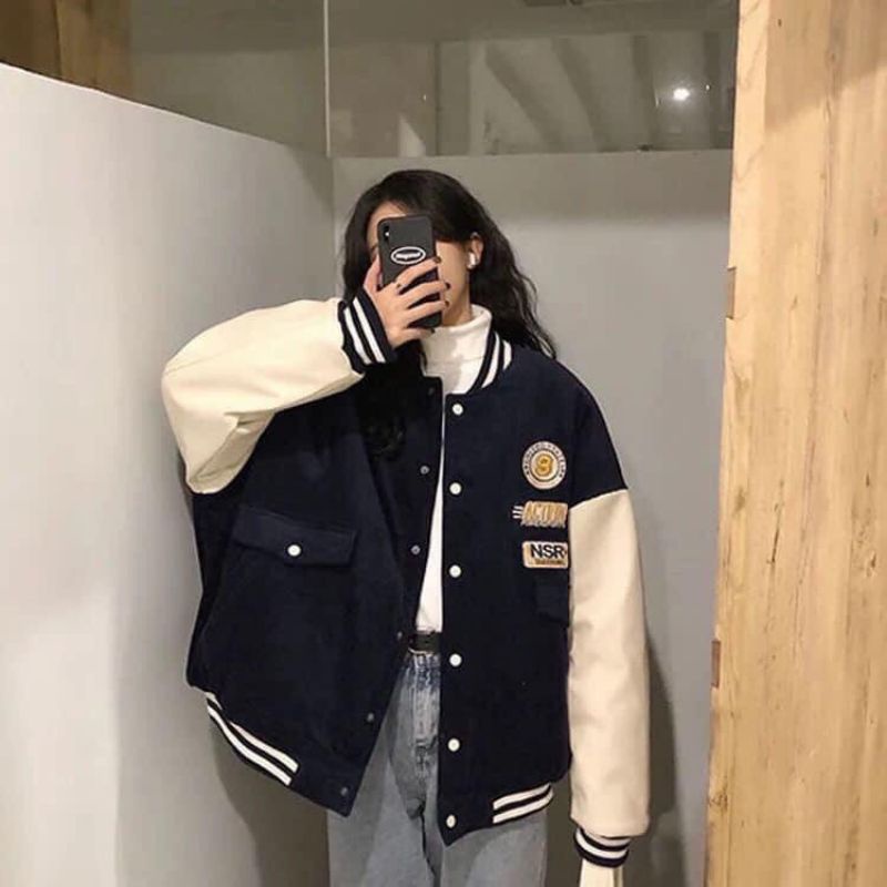 Áo Khoác Bomber LoGo Chất Nhung - Áo Bomber Nam Nữ Unisex Nhung Siêu Đẹp (kèm ảnh thật)