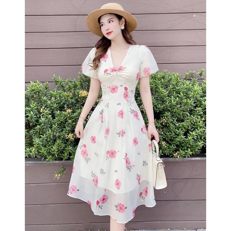 ĐẦM XÒE VOAN HOA CAO CẤP XỊN XÒ SANG CHẢNH CÓ SIZE XXL