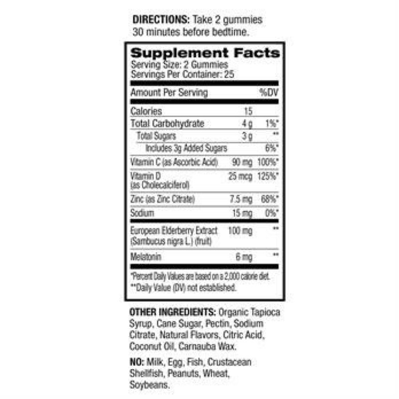 Kẹo dẻo ngủ ngon tăng đề kháng, giảm stress Sleep Immune Health