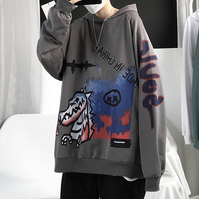 Áo Hoodie Dáng Rộng In Hình Thời Trang Cao Cấp Cho Nam | BigBuy360 - bigbuy360.vn