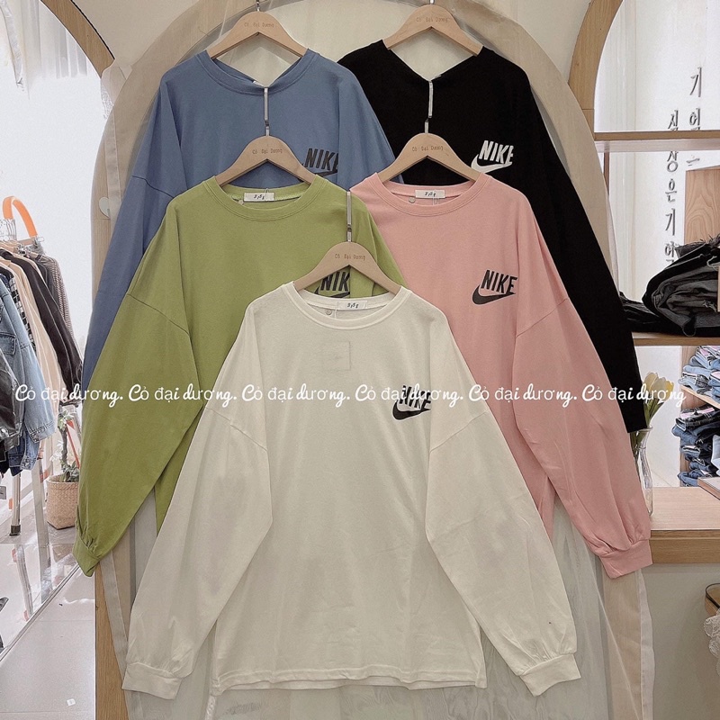 Áo thu đông dài tay chất cotton su— ni.ke