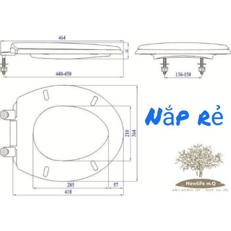 Nắp bồn cầu , bồn cầu bằng nhựa dùng cho bệt 2 khối