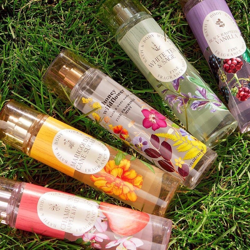 Xịt Thơm Nước Hoa Bath & Body Works Body Mist - Marigold Cane Sugar | Champagne Apple | Fresh Gardenia