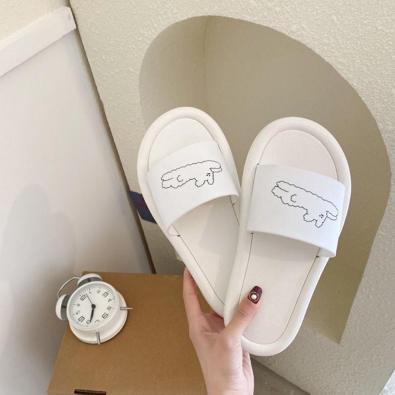 Korean Wild Cute Cartoon Indoor Home Couple Anti-skid Sliders
