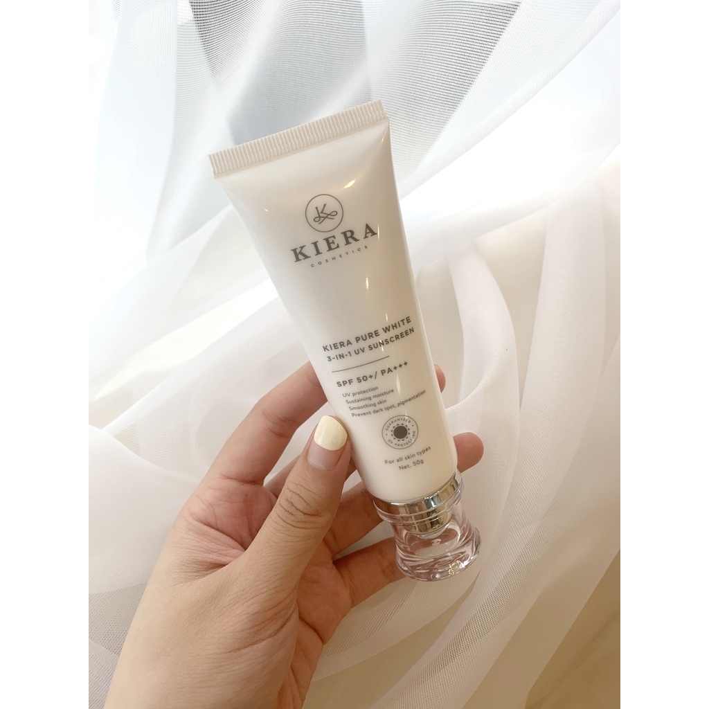 Kem chống nắng dưỡng da nâng tông Kiera Pure White 3in1 UV Sunscreen SPF50