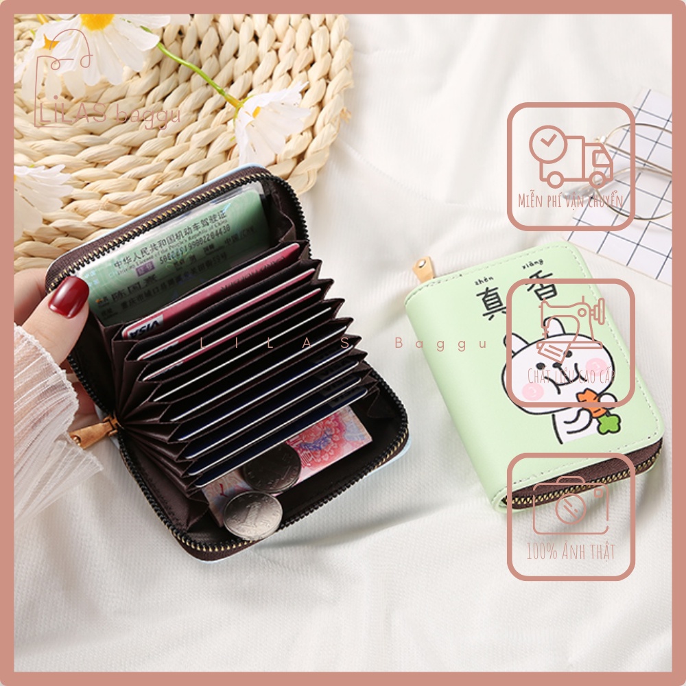 Ví Nữ Mini LOLITA Baggu 9 Ngăn Dựng Thẻ Hình Heo Con