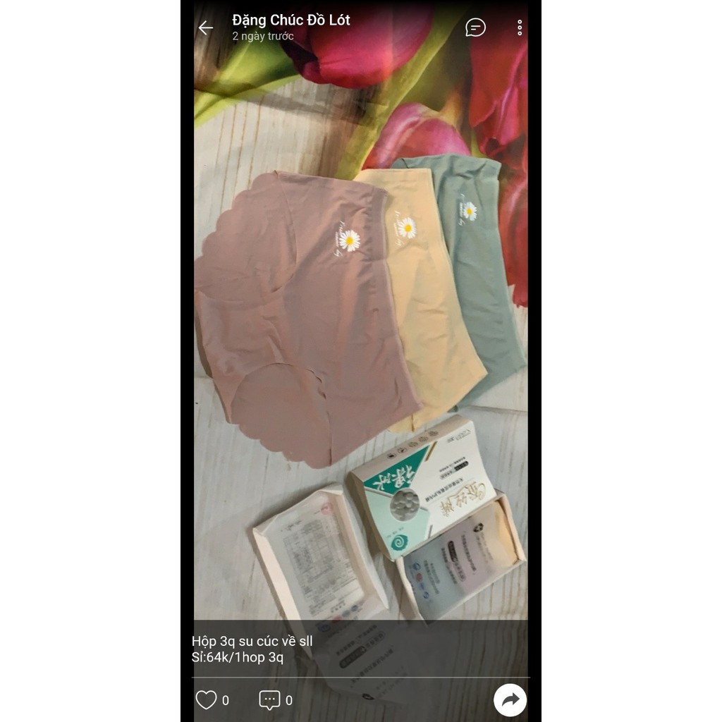 [ GIẢM GIÁ SỐC] HỘP 3 QUẦN SU HOA CÚC XUẤT DƯ CỰC ĐẸP