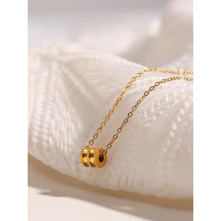 Vòng cổ MAYEBE LAVEND Thép Titan Mạ Vàng 18K Đơn Giản Phong Cách Hàn Quốc