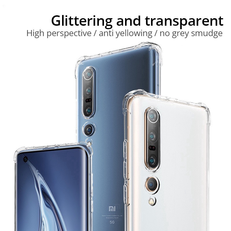 Shockproof Transparent Silicone Phone Case for Xiaomi Redmi Note 9s 9 Pro Max 8 7 Pro Mi Note 10 Pro 8A 7A Pro