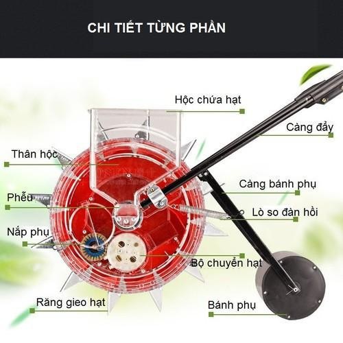 Máy gieo hạt VINAFARM VNGH 999 Máy gieo tỉa hạt kết hợp bón phân đẩy tay - gh999