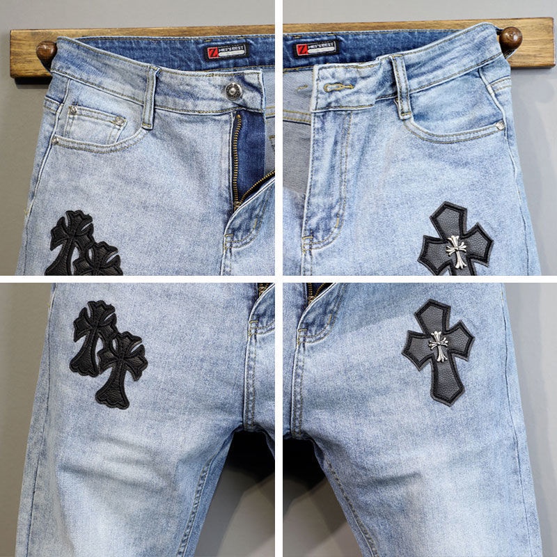 Quần jeans Dài Thêu Chữ Thập Thời Trang Mới Cho Nữ