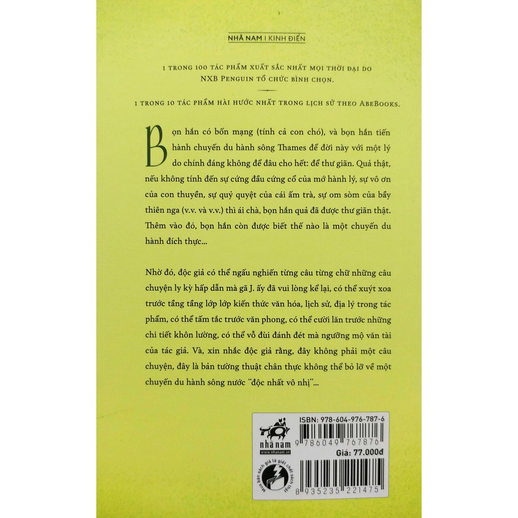 Sách Nhã Nam - Ba Gã Cùng Thuyền