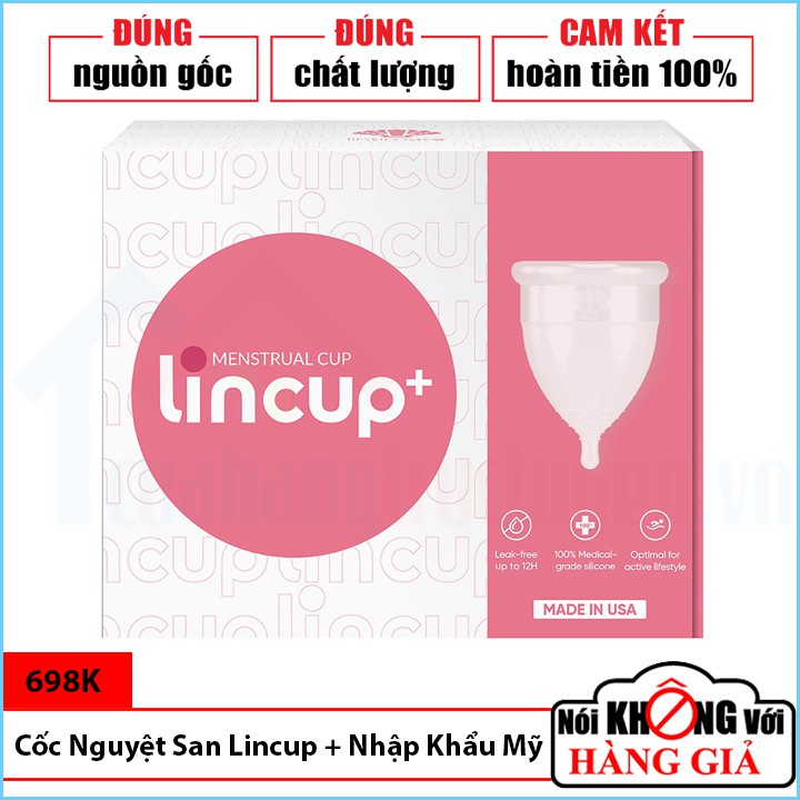 [CHÍNH HÃNG-TẶNG DDVS] Cốc Nguyệt San Lincup + Cho Phụ Nữ Cổ Tử Cung Thấp/ Đã Sinh Thường 2 Bé Litimate Nhập Khẩu Từ Mỹ