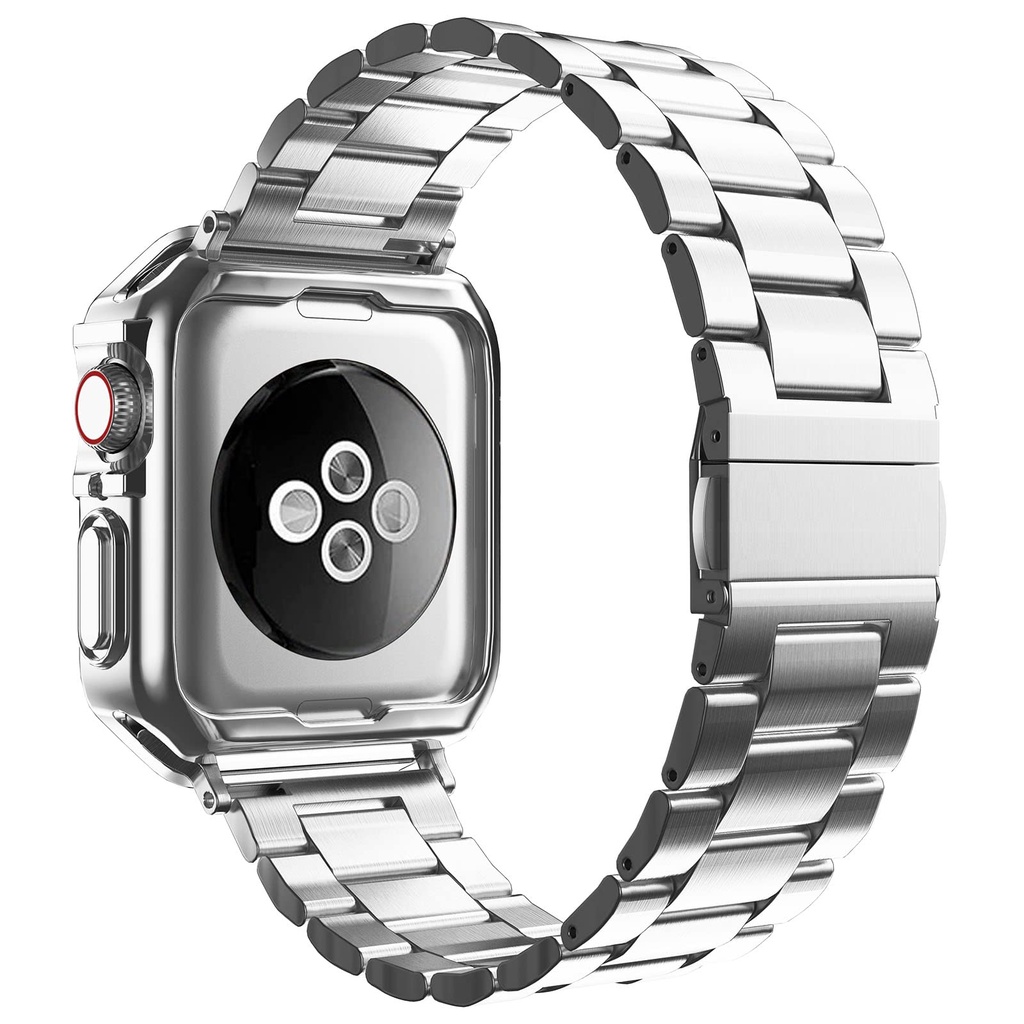 Bộ Dây Đeo + Vỏ Bọc Bảo Vệ Cho Đồng Hồ Thông Minh Apple Watch series 8 7 6 SE 5 4 3 8Ultra 41mm 45mm 40mm 44mm 42mm