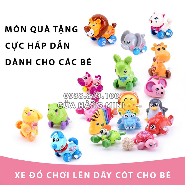 Xe Đồ Chơi Vặn Dây Cót Hình Động Vật