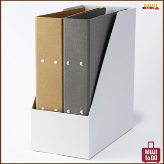 ( muji japan ) KỆ ĐỰNG HỒ SƠ NHỰA W15cm RỘNG - XÁM TRẮNG A4 (15x27,6x31,8cm)