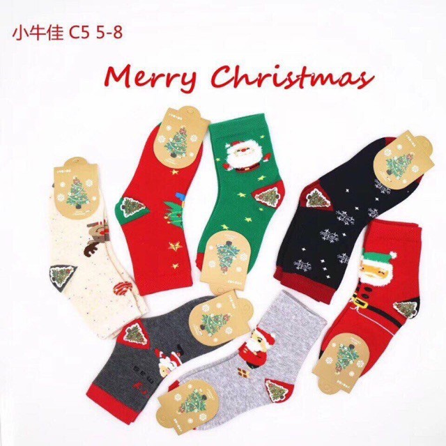 [ TẤT NOEL CHO BÉ ] Combo 2 Đôi tất noel giáng sinh an lành cho bé từ 1 tuổi đến 14 tuổi cực đẹp và bắt mắt