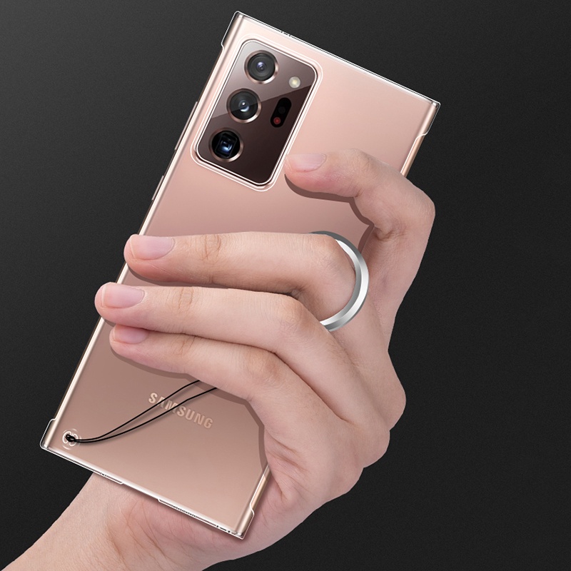 Ốp điện thoại pc cứng trong suốt không viền cho samsung galaxy s9 s10 s20 plus note 9