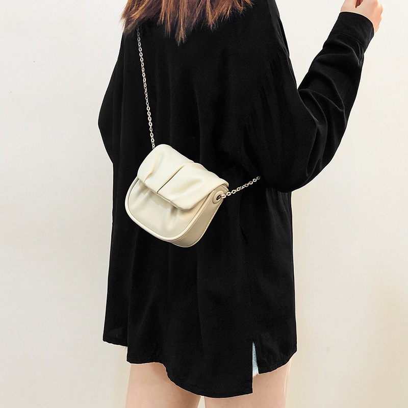 Túi Đeo Vai Hình Vuông Cỡ Nhỏ Màu Trơn Dễ Phối Đồ Thời Trang Cho Nữ