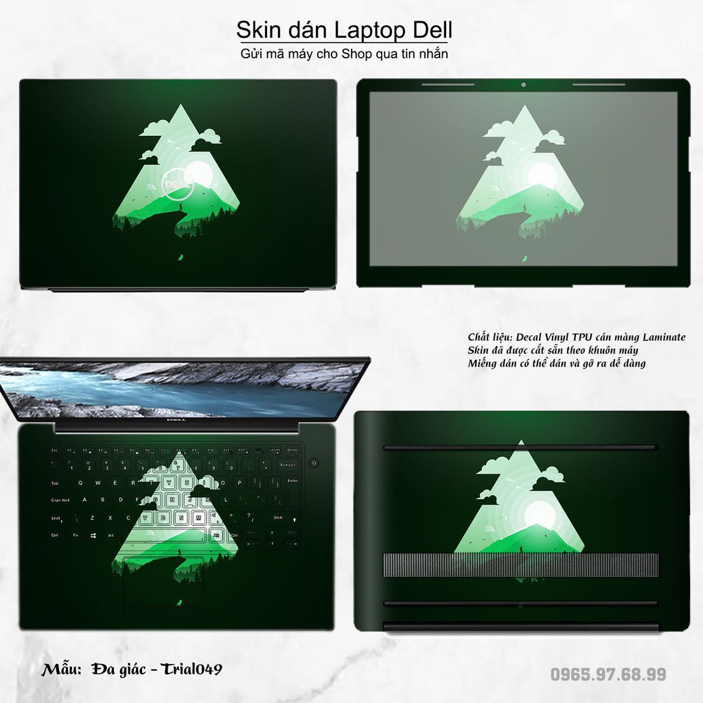 Skin dán Laptop Dell in hình Đa giác _nhiều mẫu 9 (inbox mã máy cho Shop)